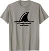 Shark Fin Surfing Graphic Tee Unisex Women Cotton Round Neck TShirt