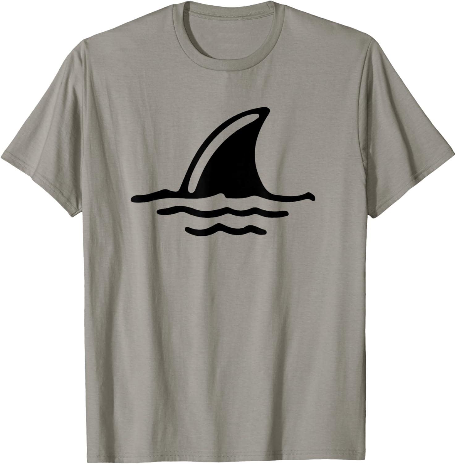 

Shark Fin Surfing Graphic Tee Unisex Women Cotton Round Neck TShirt M