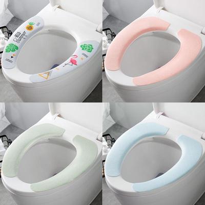 Extra Grote Universele Wasbare Toiletbrilhoes - Dik, Warm, Effen Kleur voor Alle Seizoenen