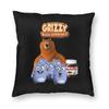 Happy Grizzy And The Lemmings Cushion Cover Sofa Home Decor Cartoon Lemmings Bear Square Throw Pillow Cover 45x45cm