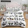 Panda Printed 2/3pcs Bedding Set Bamboo Duvet Cover for Adult Child Bedclothes and Pillowcases Comforter Covers Bed Sets King