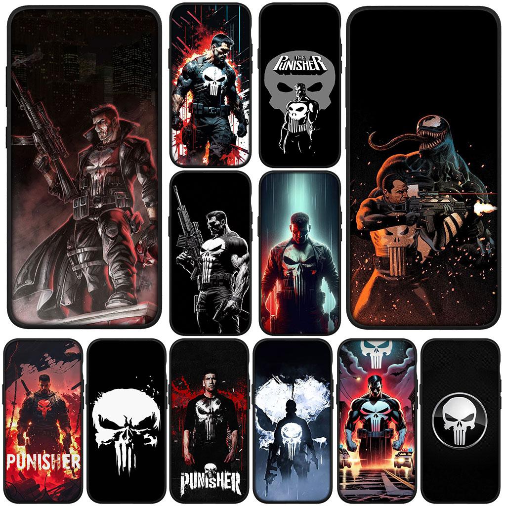 Die Marvel Punisher Schädel Hülle Handyhülle für Samsung Galaxy A56 A26 A36 A10 A20 A30 A31 A32 A50 A51 A52 A53 A33 A12 A14 Hülle