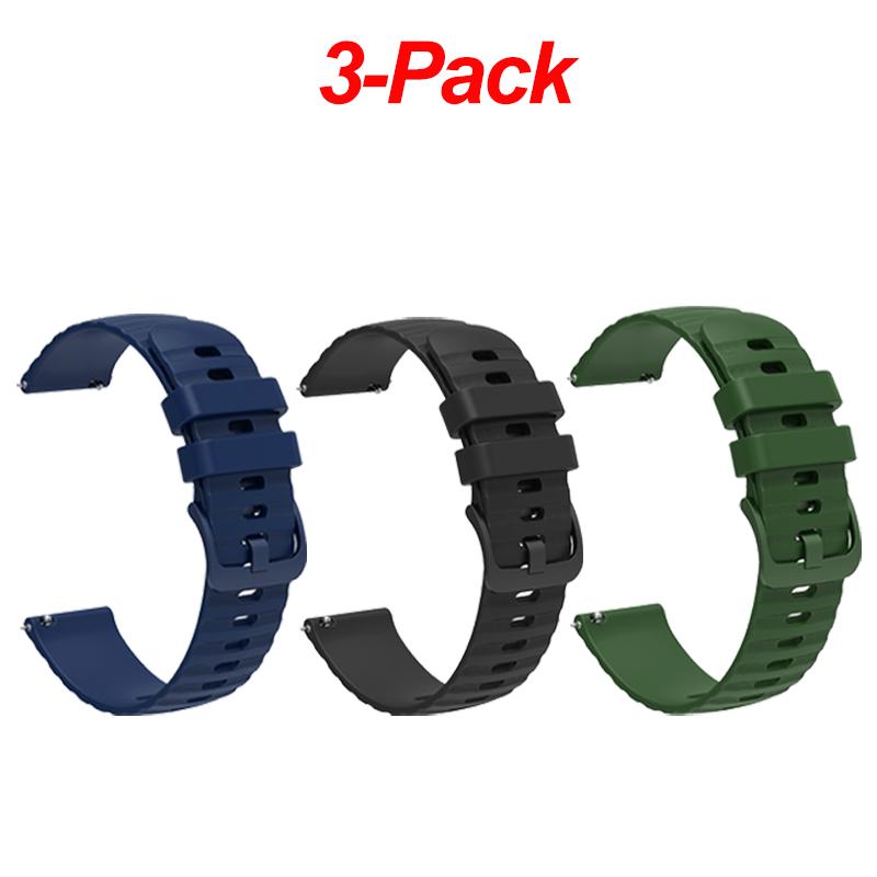 18MM 20MM 22MM Silicone Watch Band For TicWatch Pro 3 Ultra Strap For TicWatch GTW/GTX/S2/E2/E3/GTH Replacement Soft Bracelet