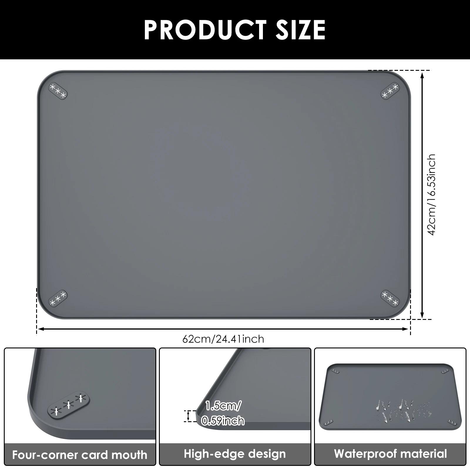 Pet Pee Pad Holder Silicone Dog Pad Holder With Raised Edge S/L Leak Proof Puppy Potty Training Pad Holder for Floor Protection 1Pc