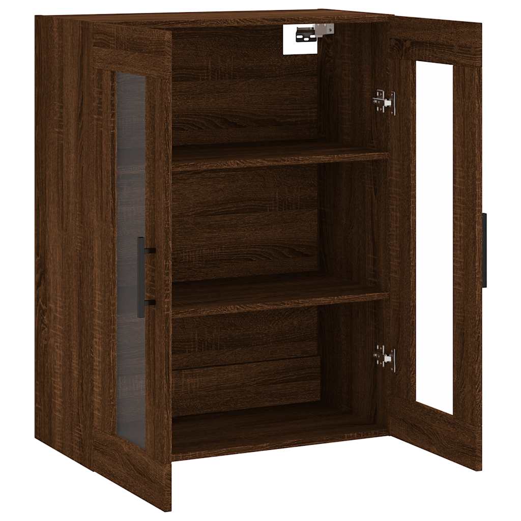 Wall Cabinet Brown Oak Effect 69.5 x 34 x 90 cm