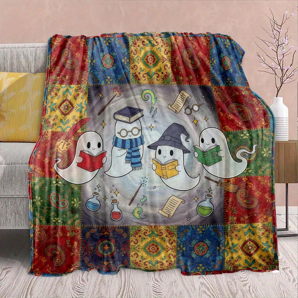 Magic Owl Flannel Blanket - Soft Warm Perfect for Sofa, Bedding Camping Travel Office Home Decor