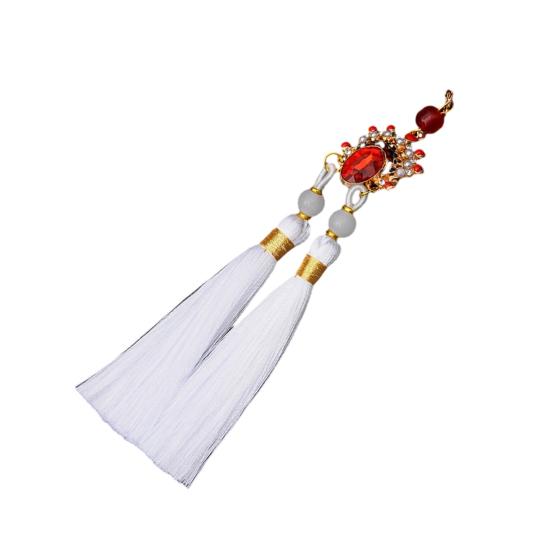 Tassel Pendant Facial Makeup Opera Car Decoration Hanging Accessories with Imitation Pearls Decor Hanfu Decoration
