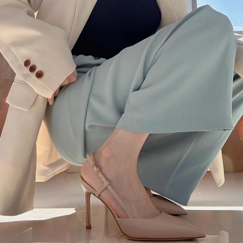 Pointed High Heels Women's 2025 New Summer Temperament Nude Stiletto Bag Head Sandals Are Not Tired of Feet Fashion Shoes