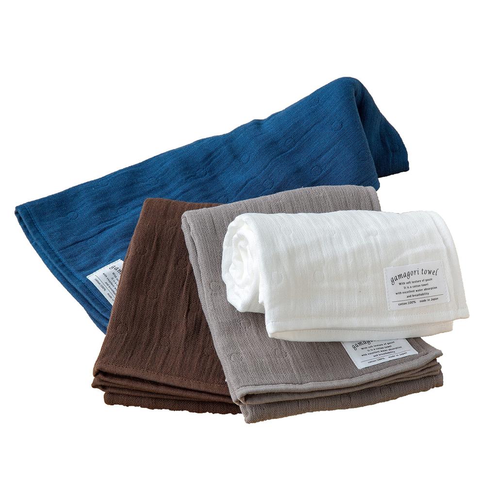 Gamagori towel gauze face approximately 32 x 80 cm six-ply towel, (navy)