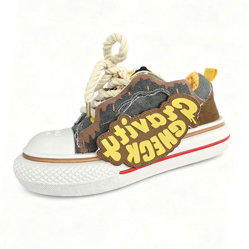 Joint Woody denim American big head shoes women's new casual board shoes platform heightening bread shoes