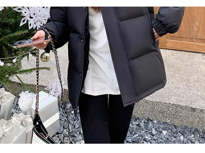 Women's High-End Korean Fashion Down Jacket, Short Style 2025 - Thickened Student Coat for Couples.