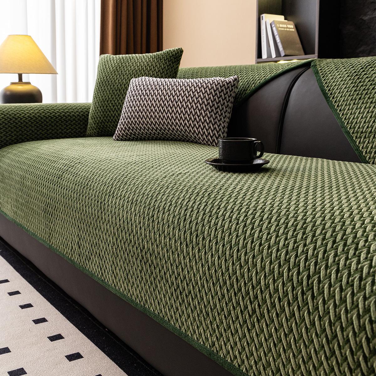 

Зимова Плюшева Подушка на Диван Нова Нековзка та Тепла Покришка на Диван Всеохоплююча Універсальна Світла Розкіш Високоякісна Покришка Виробник 90*180cm