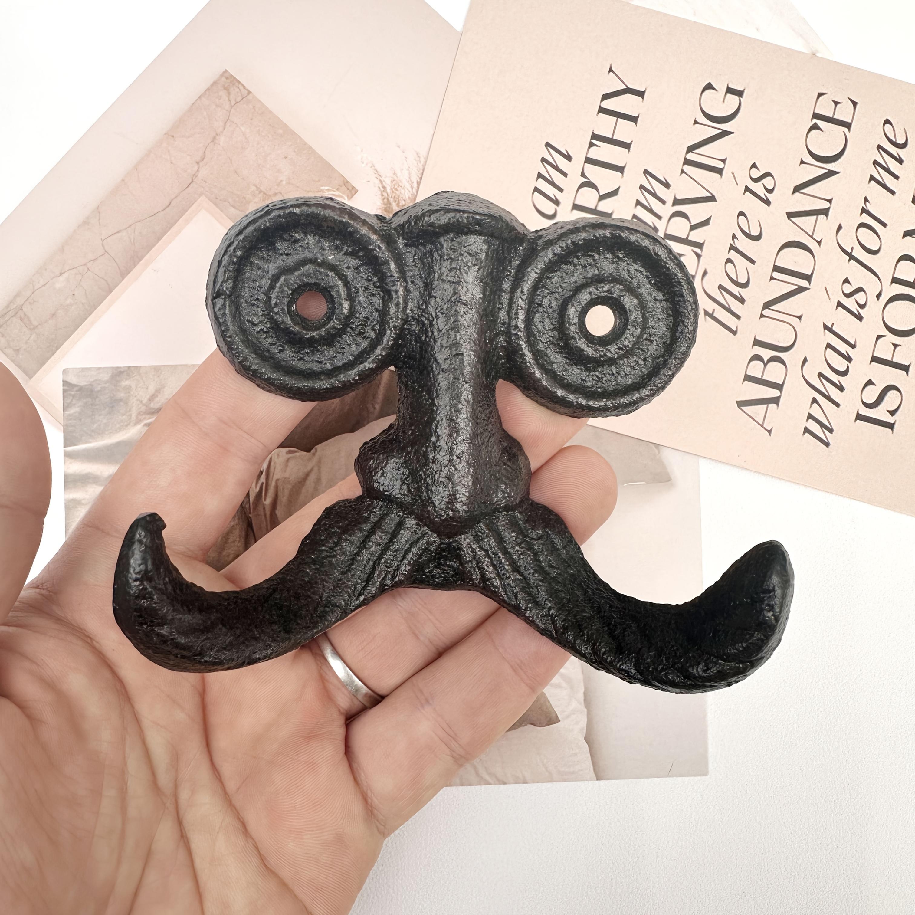 

1 шт. Ретро Креативная Личность Чугунный Настенный Крючок в Форме Бороды - Универсальный Праздничный Декор чёрный