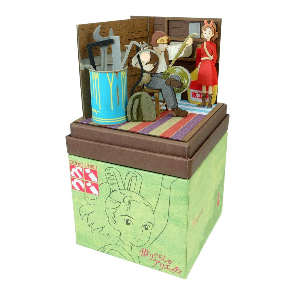 Sankei Studio Ghibli Mini The Borrower Arrietty Pod and Arrietty Paper Craft MP07-102