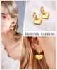 Heart Drop Earring Women, Dainty Huggies Stainless Steel, Love Shape Heart Hoops for Her Gift