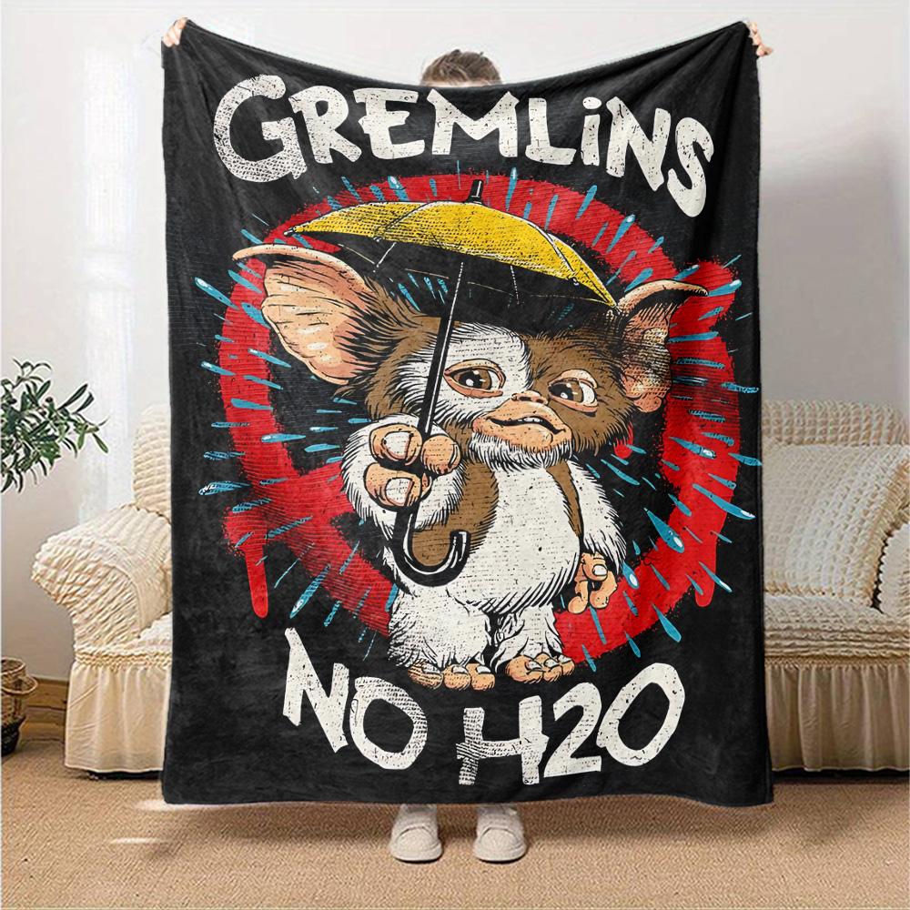 Gremlins No H2O Poster Flannel Blanket Super Soft Warm Cozy Blanket For Sofa Bed Office Travel Allseason Home Decor Gift
