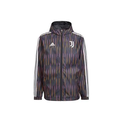 Juventus Football Training Sports Hoodie Logo Jacket for Men, Black GR2901
