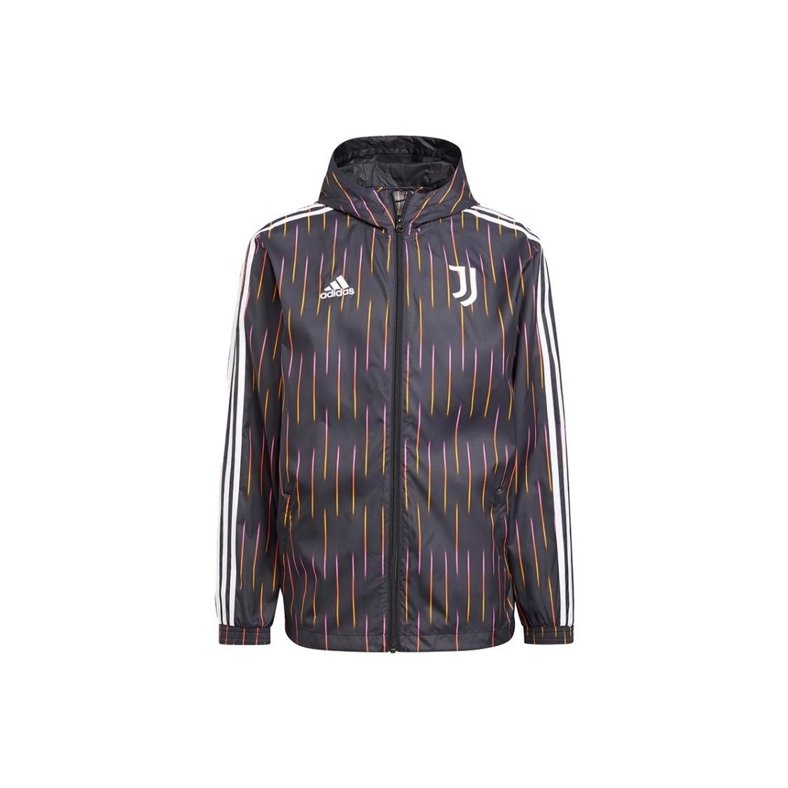 

adidas Juventus Football Training Sports Hoodie Logo Jacket for Men, Black GR2901 L