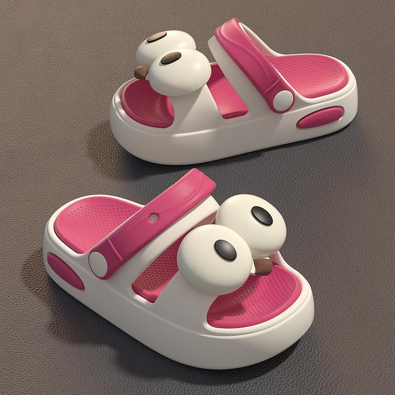 

Big-eye children s sandals for girls, summer outdoor wear, thick-soled, comfortable, non-slip, Vietnamese parent-child sandals for older children 18-19