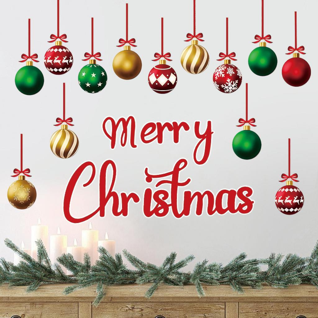 Christmas Decorations Holiday Party Decoration Window Stickers Pvc Static Stickers Window Decorations