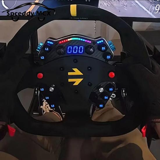 Type D 13inch 325mm Car Gaming Simulation Racing Steering Wheel Suede Leather Universal 6 Bolt 70mm Car Sports Steering Wheel