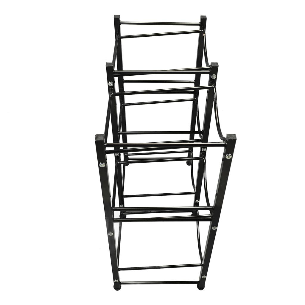 Držák na lahve s vodou, uhlíková ocel, 3 úrovně, 2 řady, úložný stojan na kbelíky s vodou, stojan na nádoby