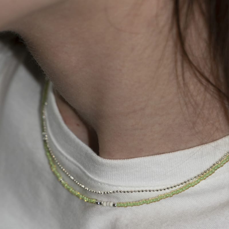 OURPIERRE PUNKT KETTENHALSSCHMUCK SILBER