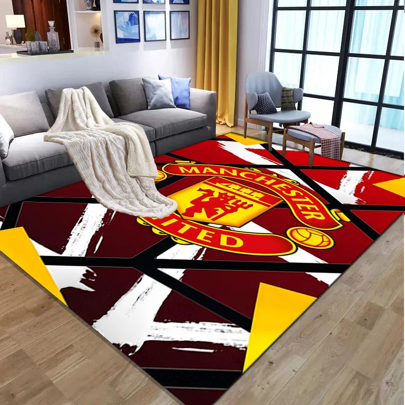 Manchester City FC Pattern Rug, Indoor/Outdoor Mat, for Picnic, Gameroom, Bedroom, Office, Living Room, Home Decor Carpet, Birthday Gift