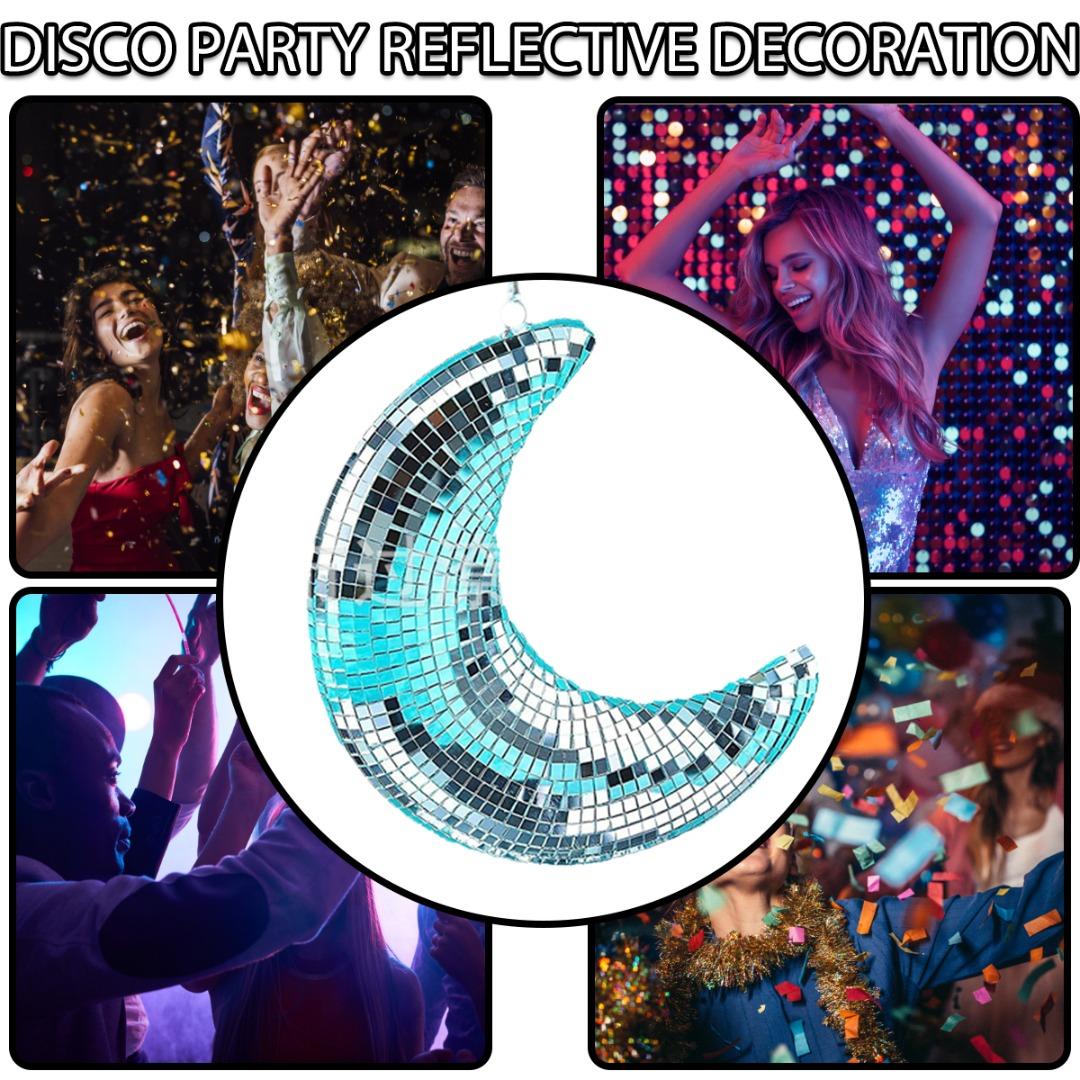 

PDTO Лунные диско-шары Зеркальный диско-шар Декор Светоотражающий серебряный диско-шар