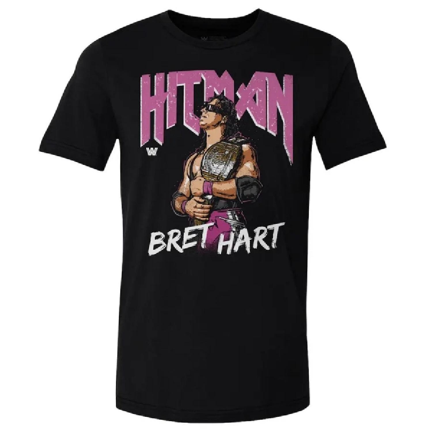 

Men s 500 Level Black Bret Hart Hitman T-Shirt XXXXXL чорний