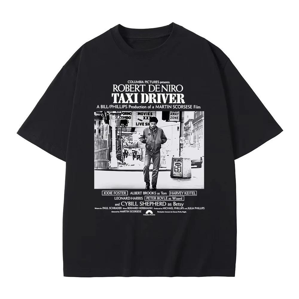 Unisex WOMEN Casual Cotton Vintage T Shirts Limited Classic Horror Thriller Movie Movie Taxi Driver Robert De Niro Graphic T-shirts M