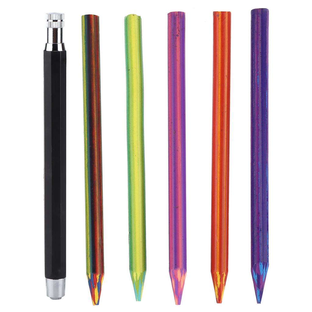 Mechanical Pencil Set 5.6mm Drawing Replacement Accessories with Color Refills for Painting Graffiti