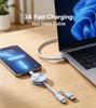 Factory Price 3A Fast Charging Flexible Eco-Friendly USB A-L/Type C/Micro 3in1 Data Cable for Mobile Phone Camera & Computer