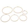 6Pcs Embroidery Hoops Circle CrossStitch Hoop Ring Wooden Frame CreamColoured DIY Tools