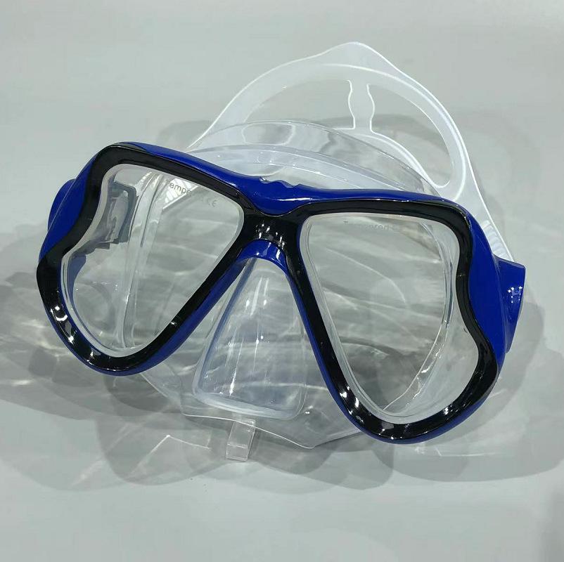 Large Frame Myopia Diving Mask with Tempered Glass and Liquid Silicone