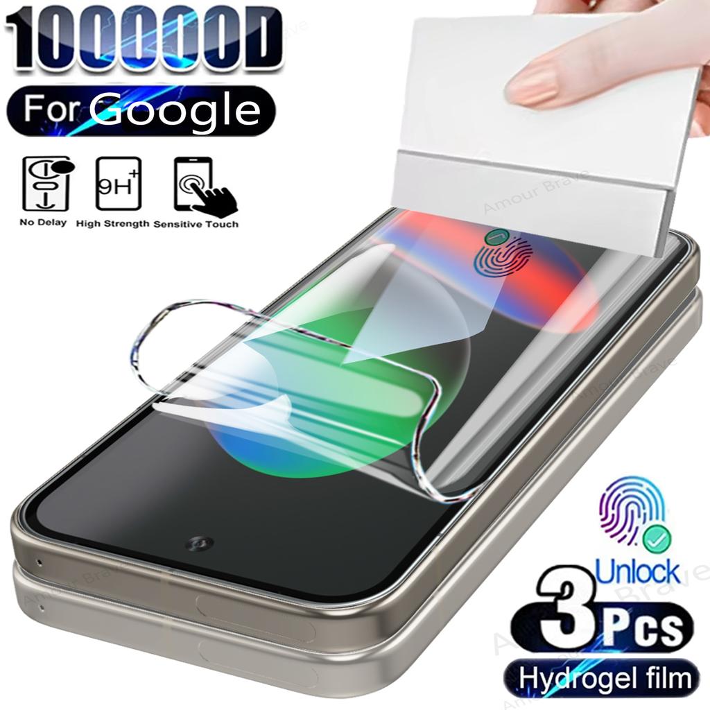 3 vnt. hidrogelio plėvelė Google Pixel 10 9 Pro XL 9A 8 7 Pro 8A, ekrano apsauga Google Pixel 7A 6A 6 Pro 5 5A 4A 4 XL, dangtelis