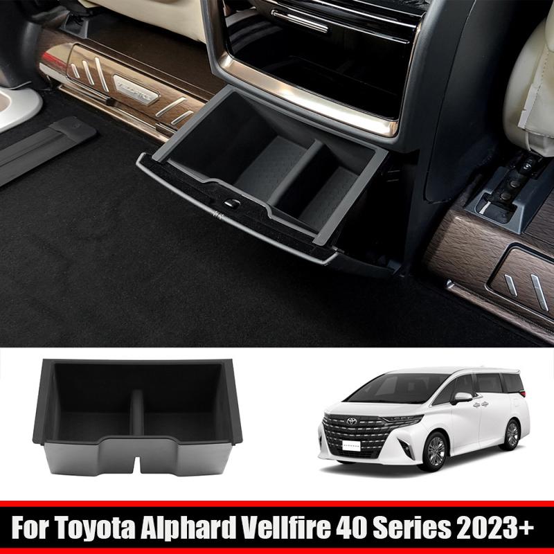 For Toyota Alphard Vellfire 40 Series  2024 ABS Silicone rear air conditions outlet  cover AC vent storage box holder cover