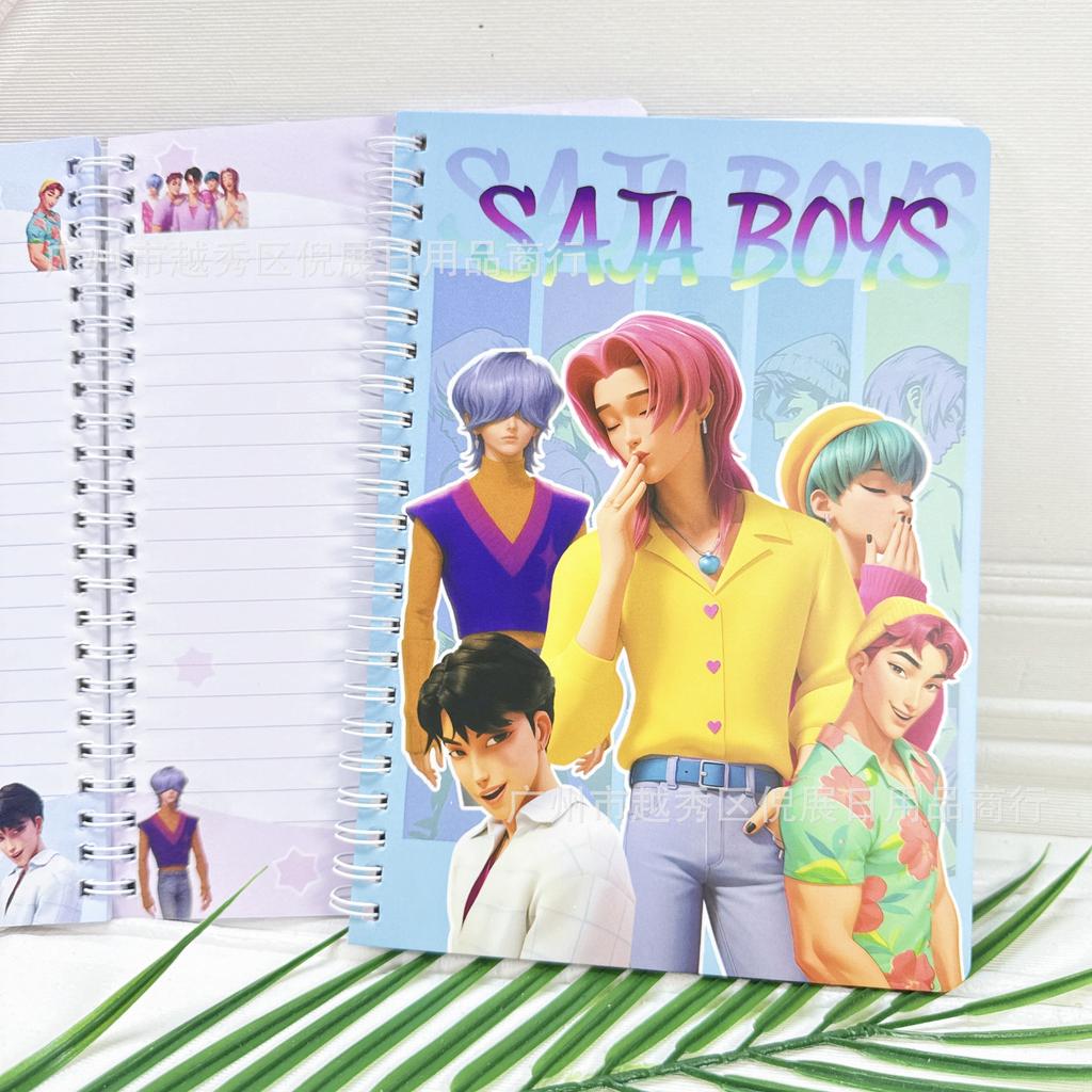 New Arrival 40 Sheets Kpop demon hunters A5 Spiral Notebook, Cartoon Anime Journal Notebook for Students & Fans