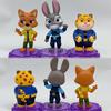 Zootopia Figurines: Sloth, Rabbit, Fox, Police Officer Dolls - 6 Styles Standing Pose Models