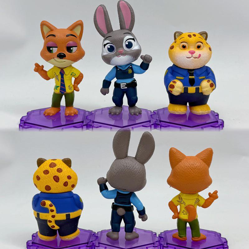 Zootopia Figurines: Sloth, Rabbit, Fox, Police Officer Dolls - 6 Styles Standing Pose Models