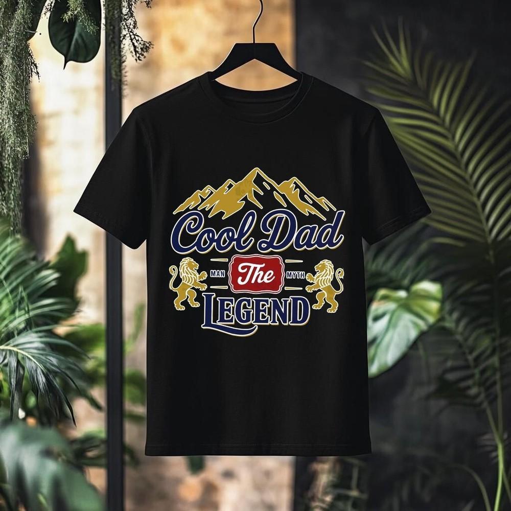 

The Cool Dad T Shirt, The Man The Myth The Legend Shirt Fathers Day Gift for Dad L