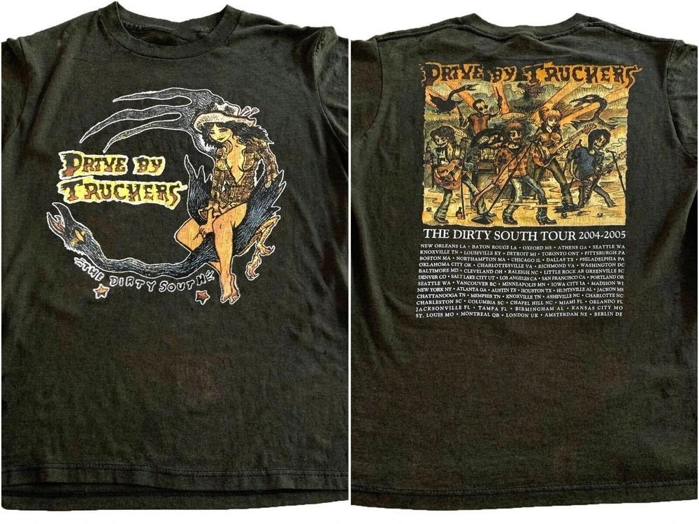 Drive By truckers tee 2004 2 sided Black T shirt Unisex T-Shirt M
