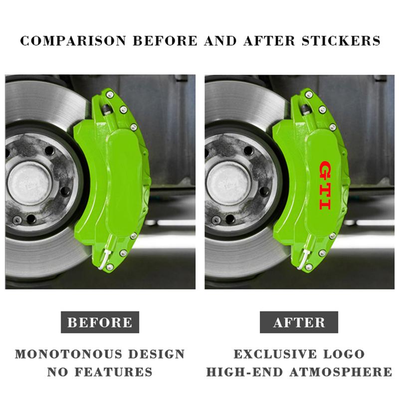 Valve Stems Caps 4Pcs For Volkswagen VW R Line GOLF 3 Polo Jetta Passat GTI Bora Car Brake Caliper Graphic Stickers Racing Tunin Ry3