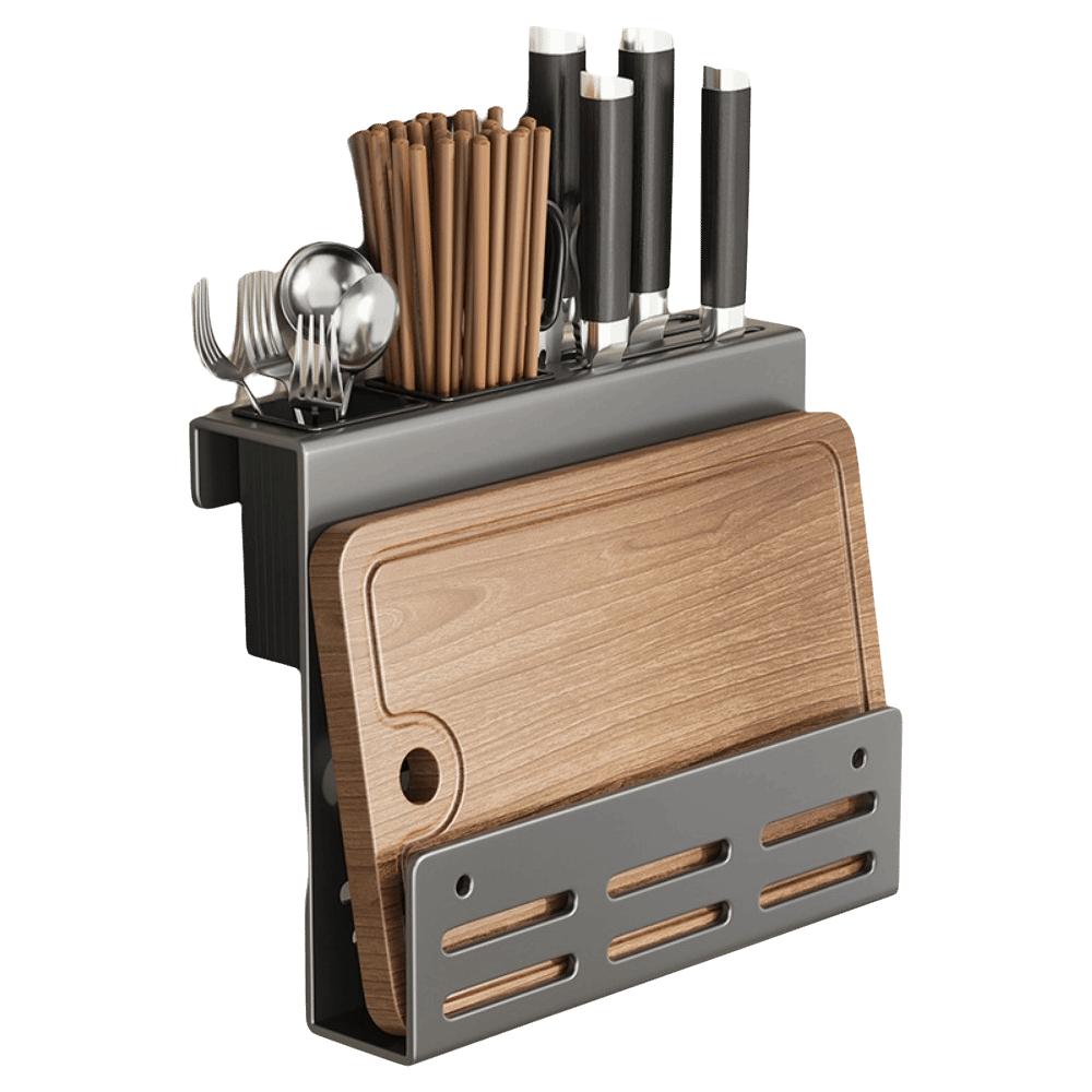 Carbon Steel Cutting Board Rack Heavy Duty Wall-Mounted Holder Kitchen Storage Rack Indoor Use