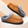 New men's faded wool mark shoes to keep warm at home and wear piled non-slip thickened cotton slippers