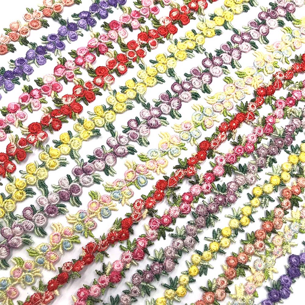 Dress Decoration Flower Embroidered Garment Accessories Lacework Polyester Lace Apparel Sewing Lace