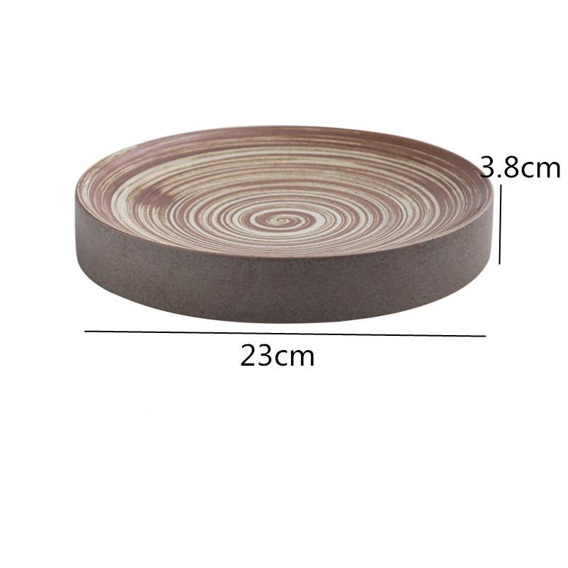 Round Dinner Plate Ceramic Plates Western Dishes Steak Plate Dish Dessert Plates Fruit Salad Bowl Snack Tray Hotel Tableware