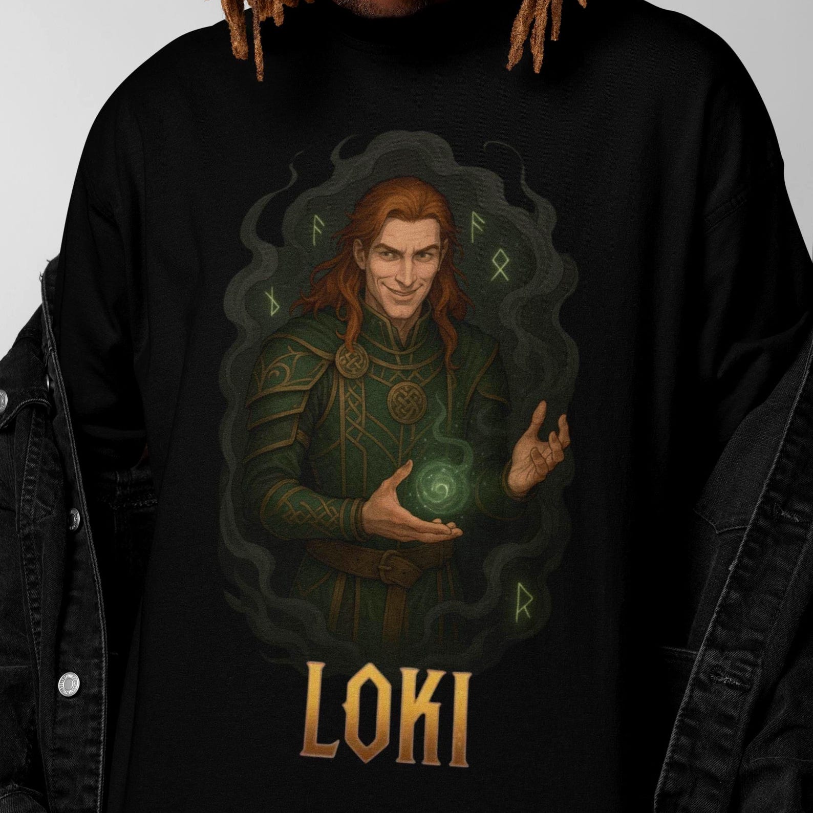 Loki T-Shirt | Norse Mythology | Vintage Norse God Tee S
