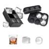 4/6/8/Grid Big Ice Tray Mold Food Grade Silicone Square Round Wine Ice Blocks Maker Model Giant Jumbo DIY Ice Maker Cube Tray