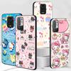 Hello Kitty Kawaii KT Cat Case for Xiaomi Redmi 10A 10C 9C 12C 9A 9i 10 12 9 Prime 9T K40 Pro Black Soft TPU Mobile Phone Cover